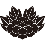 葉敷き牡丹紋