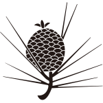 葉付き若松毬紋