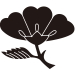 葉付き横見桜紋