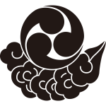 左三つ巴に雲紋