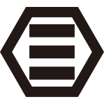 平六角に三つ引き紋