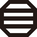 平隅切り角に三つ引き紋