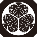 平隅切り鉄砲角に三つ葵紋