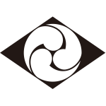 菱餅に地抜き三つ巴紋