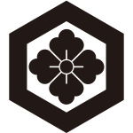 一重亀甲に花角紋