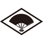 細菱に五本骨扇紋