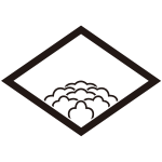 細菱に覗き陰落ち牡丹紋