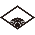 細菱に覗き落ち牡丹紋