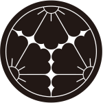 細輪に三つ割り唐花紋