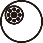 細輪に月抜き九曜紋