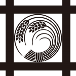 井桁に二つ穂稲の丸紋