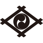 井桁に左二つ巴紋