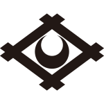 井桁に真向い月紋