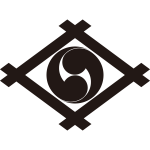 井桁に右二つ巴紋