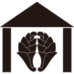 庵に抱き杏葉紋
