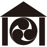 庵に左三つ巴紋