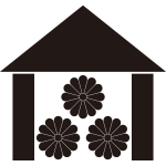 庵に三つ盛り菊紋