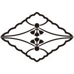 糸中陰向い桐菱紋