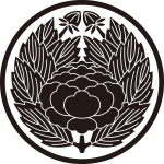 糸輪に抱き牡丹紋