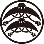 糸輪に房付き二階笠紋