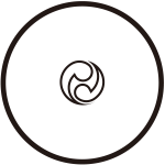 糸輪に豆陰二つ巴紋