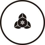 糸輪に豆向う橘紋