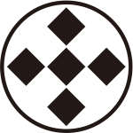 糸輪に隅立て五つ石紋