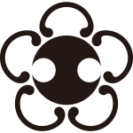 梅形五つ鐶に分銅紋