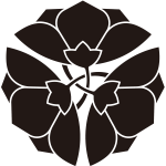 軸違い三つ横見桔梗紋