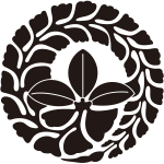 軸付き一つ藤巴紋