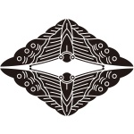 上下対い蝶菱紋