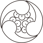 陰左三つ丁子巴紋