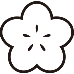 陰光琳向う梅紋