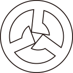 陰真向い五徳紋