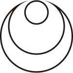 陰真向い月に星紋