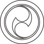 陰丸に左二つ巴紋