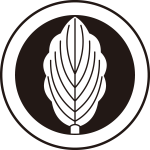 陰丸に一枚柏紋