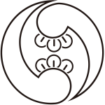 陰右二つ丁子巴紋