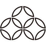 陰持ち合い三つ七宝紋