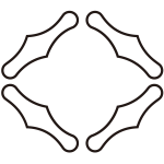 陰の四つ編み目菱紋