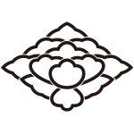 陰落ち牡丹菱紋