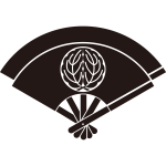 重ね扇に抱き柏紋