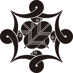 重ね四つ結び雁金に違い鷹の羽紋