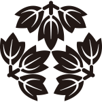 頭合せ九枚牡丹葉紋