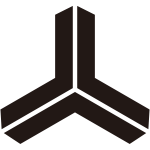 頭合せ三つ山形紋