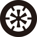 変り六本骨源氏車紋