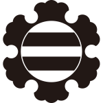 変り外雪輪に二つ引き紋