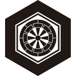 亀甲に源氏車紋