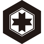 亀甲に切り竹十字紋