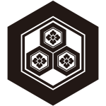 亀甲に三つ盛り亀甲に花菱紋